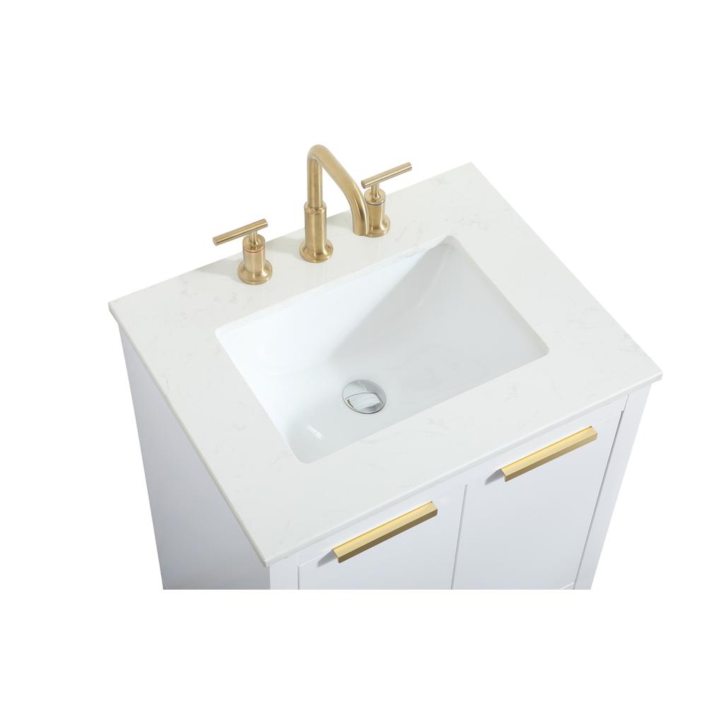 24 inch Single bathroom vanity in white. Picture 10