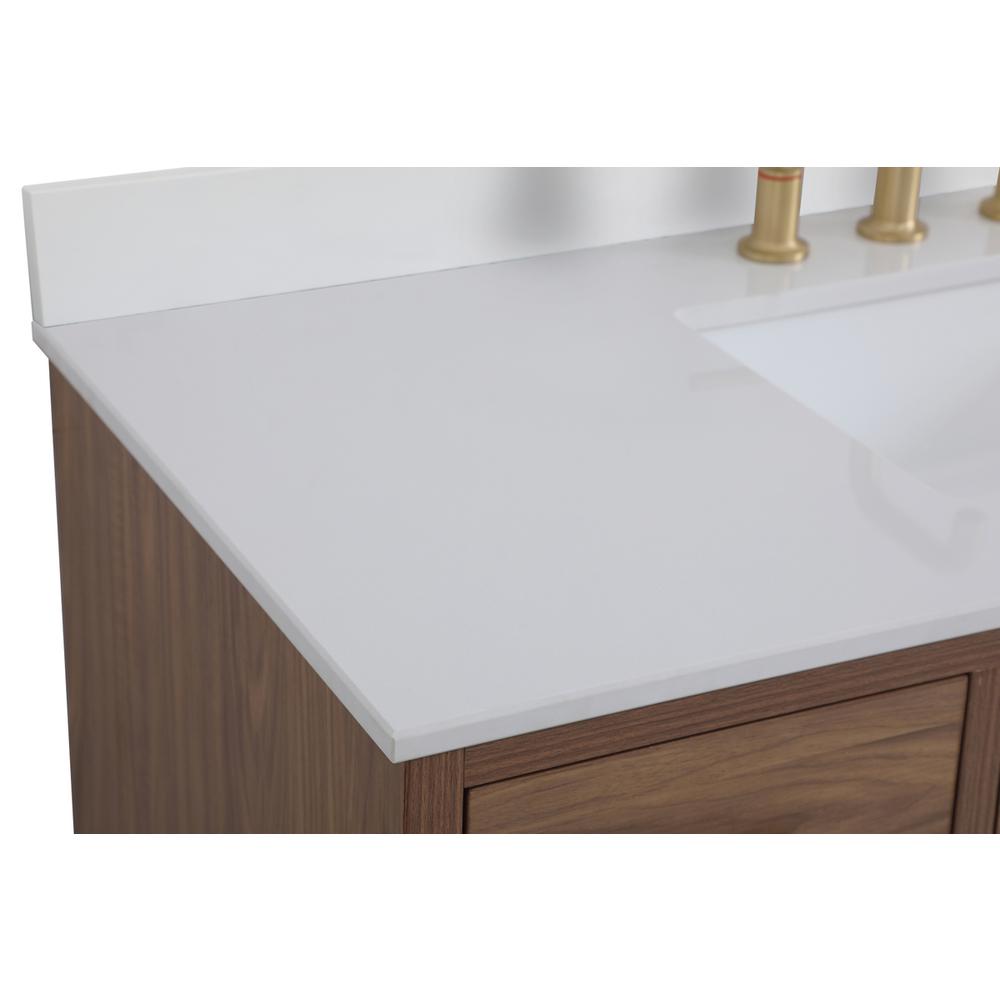 48 inch bathroom Vanity in Walnut Brown with Backsplash. Picture 11