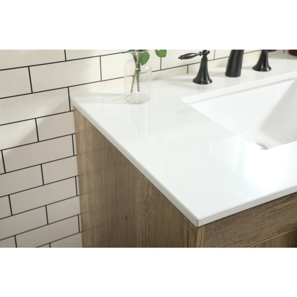 36 inch Single bathroom vanity in natural oak. Picture 5