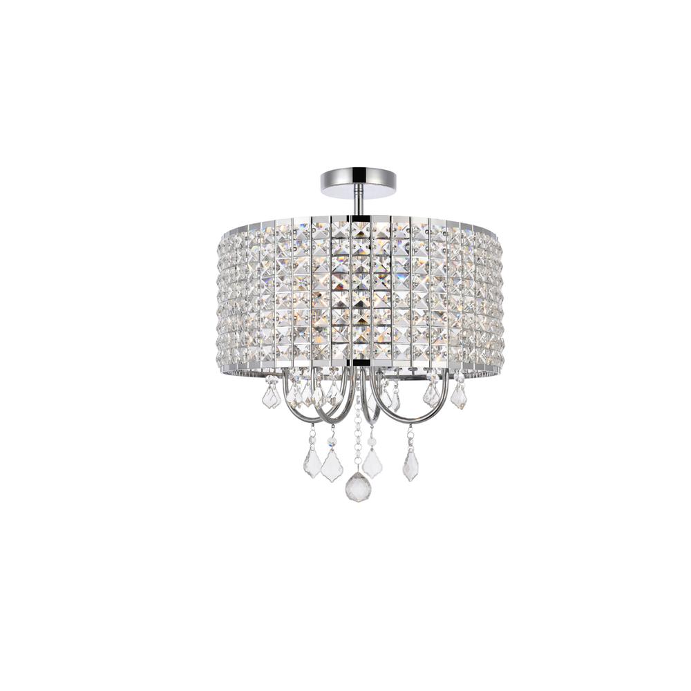 Elise 17 inch flush mount in chrome. Picture 1