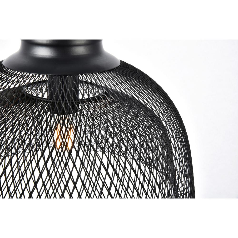 Warren Collection Pendant D13.5in H11in Lt:1 Black Finish. Picture 3