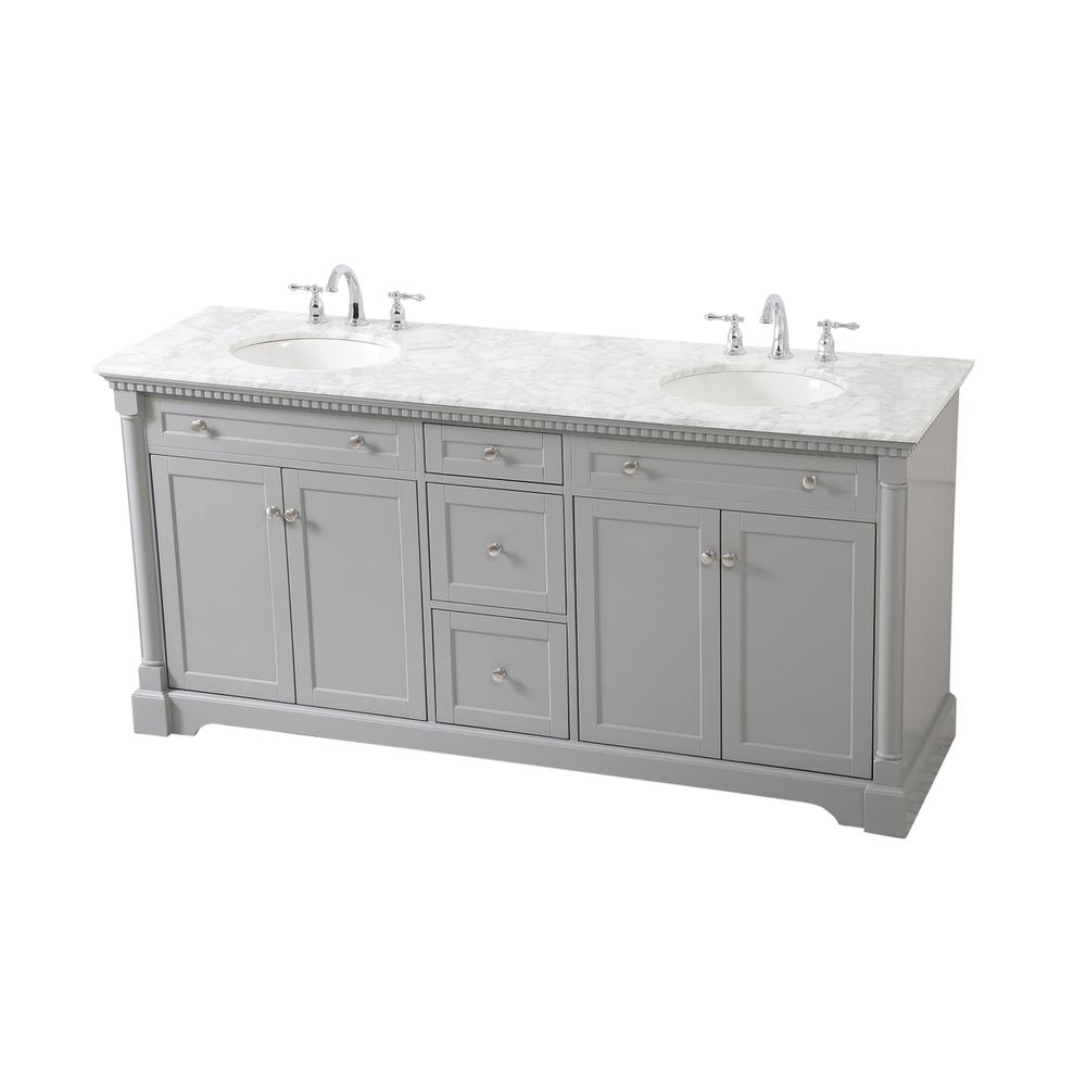 72 inch double bathroom vanity in Grey. Picture 8