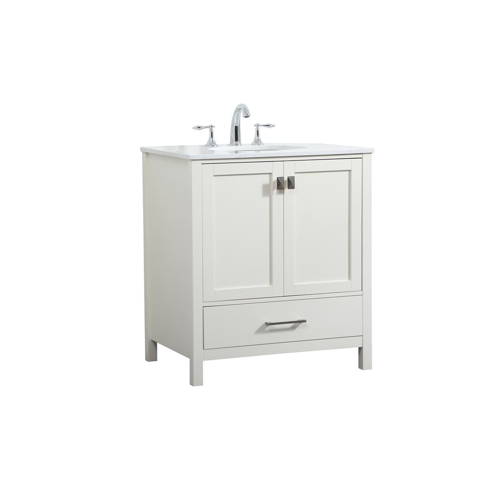 30 inch Single bathroom vanity in white. Picture 7