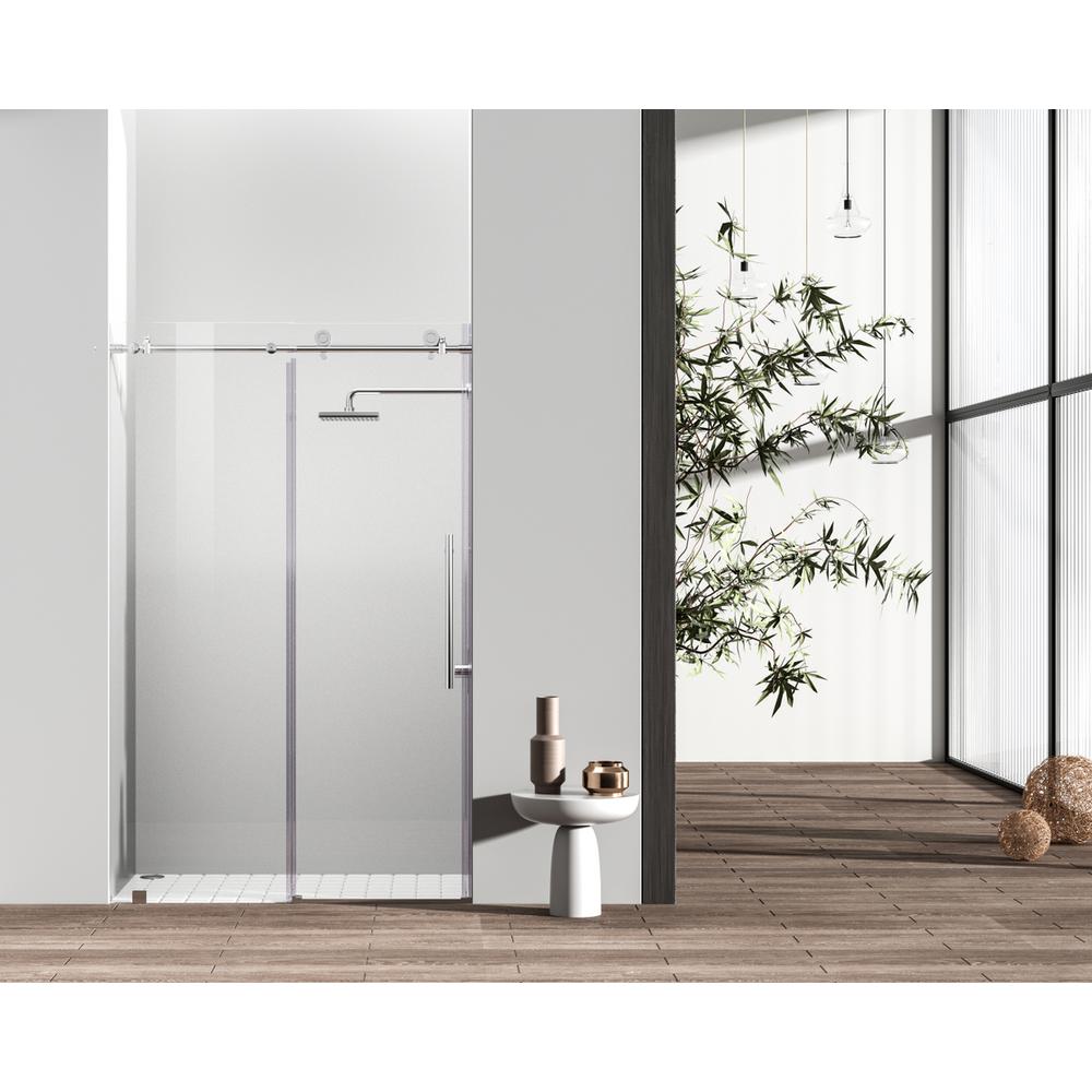 Frameless shower door 48 x 76 Polished Chrome. Picture 1