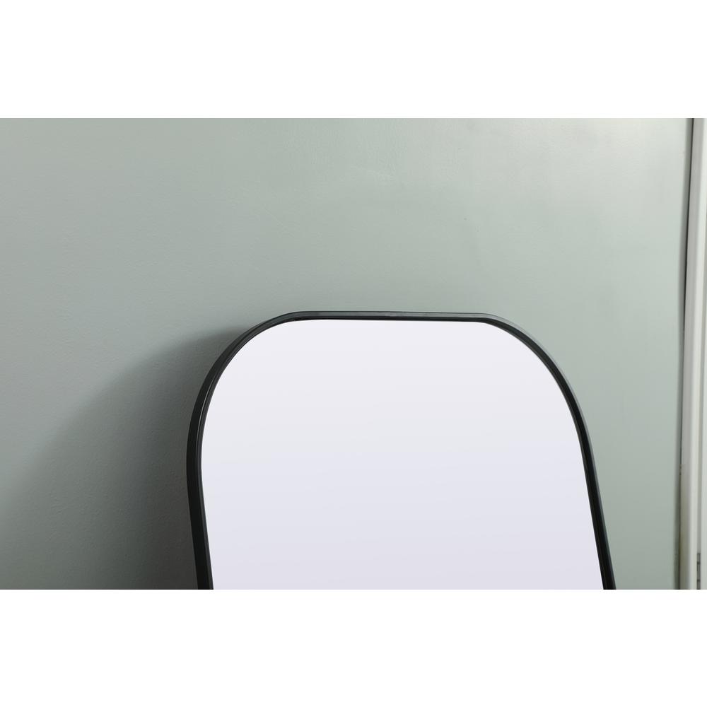 Metal Frame Arch Full Length Mirror 35x66 Inch in Black. Picture 5