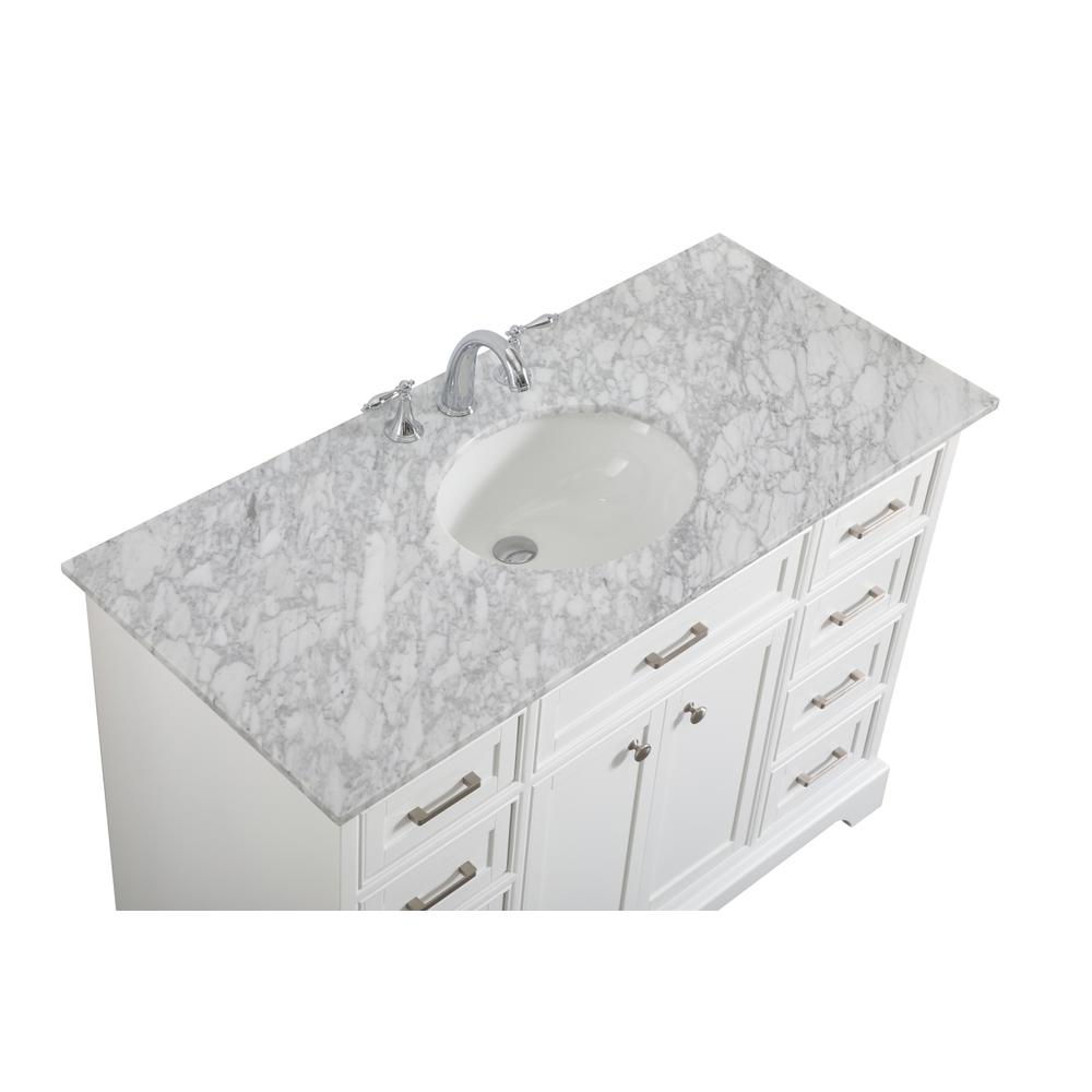 48 In. Single Bathroom Vanity Set In White. Picture 7