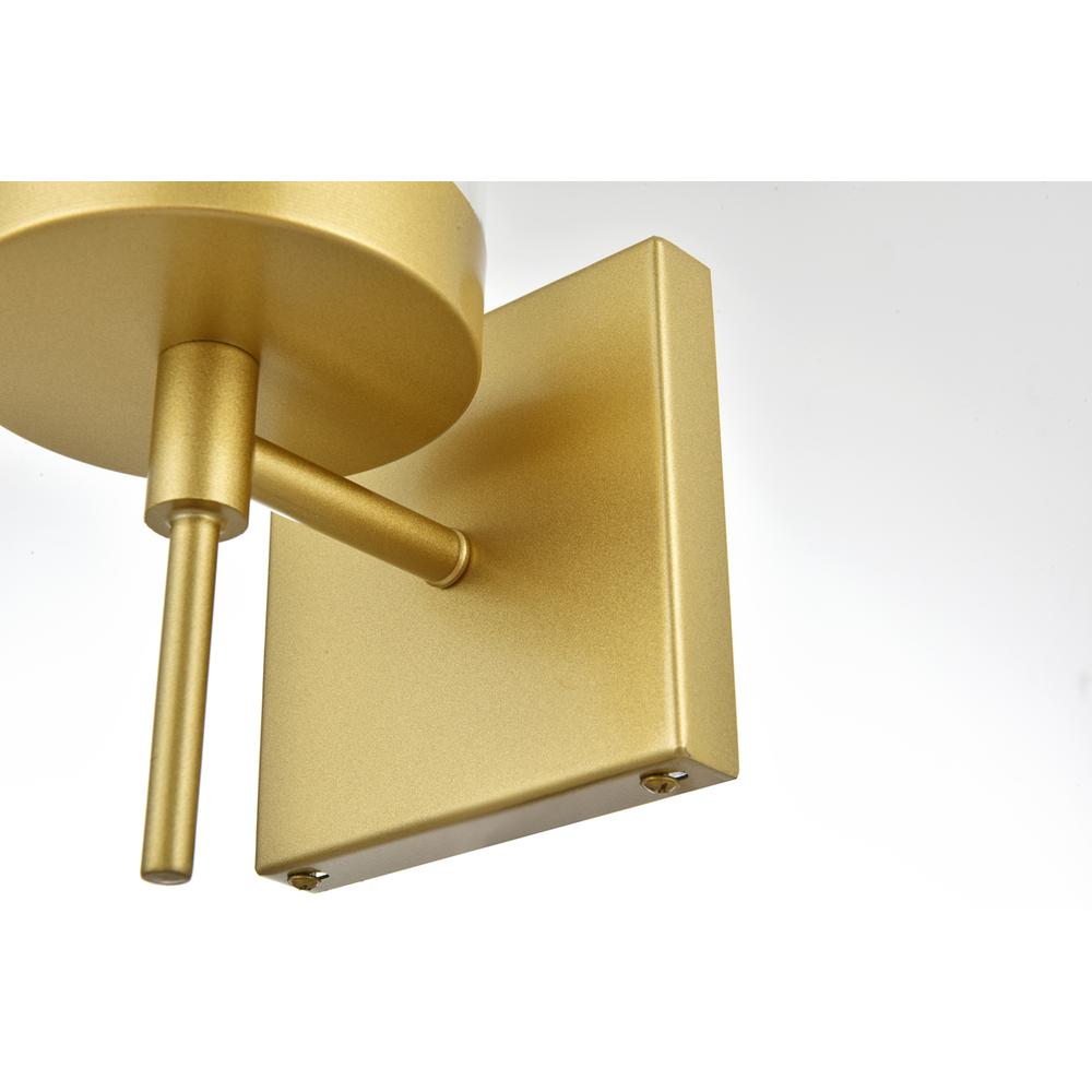 Benny 1 light Brass and Clear Bath Sconce. Picture 6