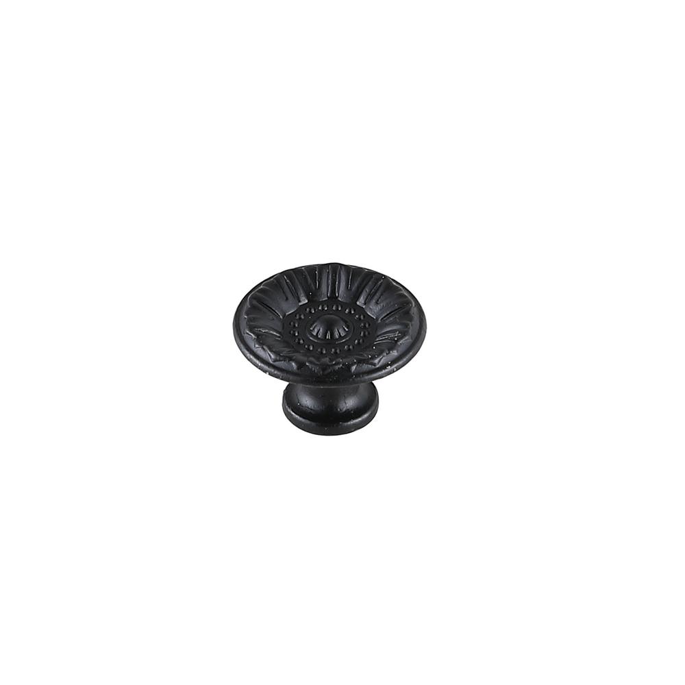 Corio 1.1" Diameter Matte Black Mushroom Knob Multipack (Set of 10). Picture 3
