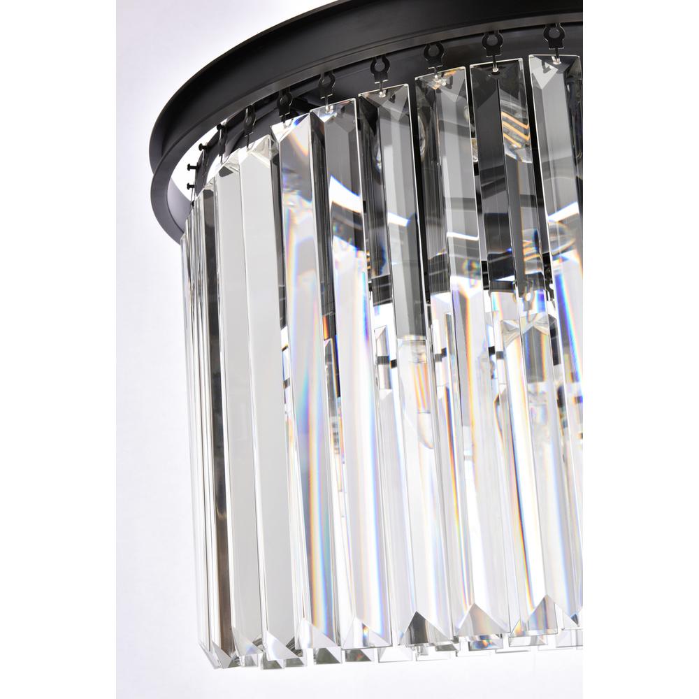 Sydney 6 light Matte Black Pendant Clear Royal Cut Crystal. Picture 5