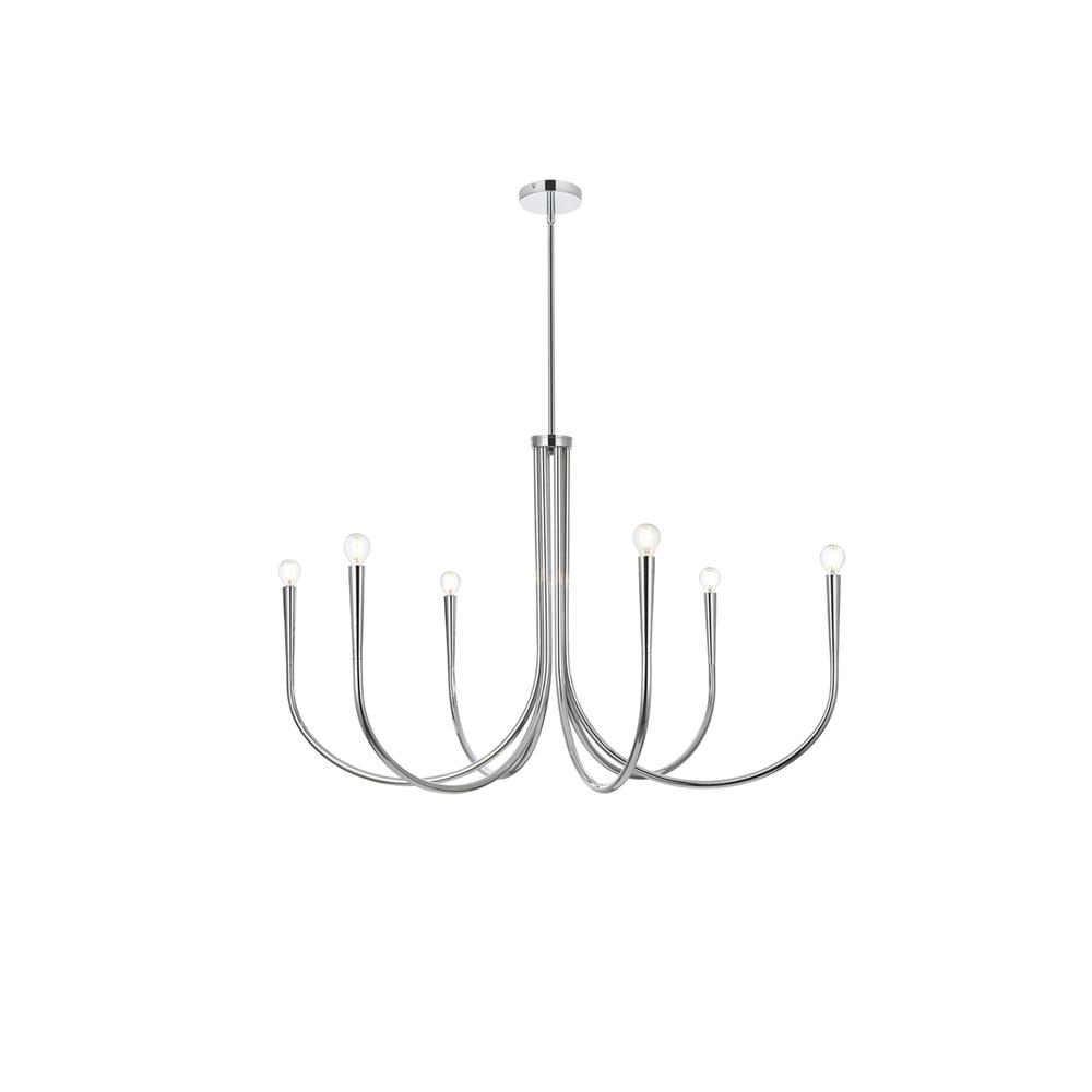 Layne 42 inch chandelier in Chrome. Picture 1