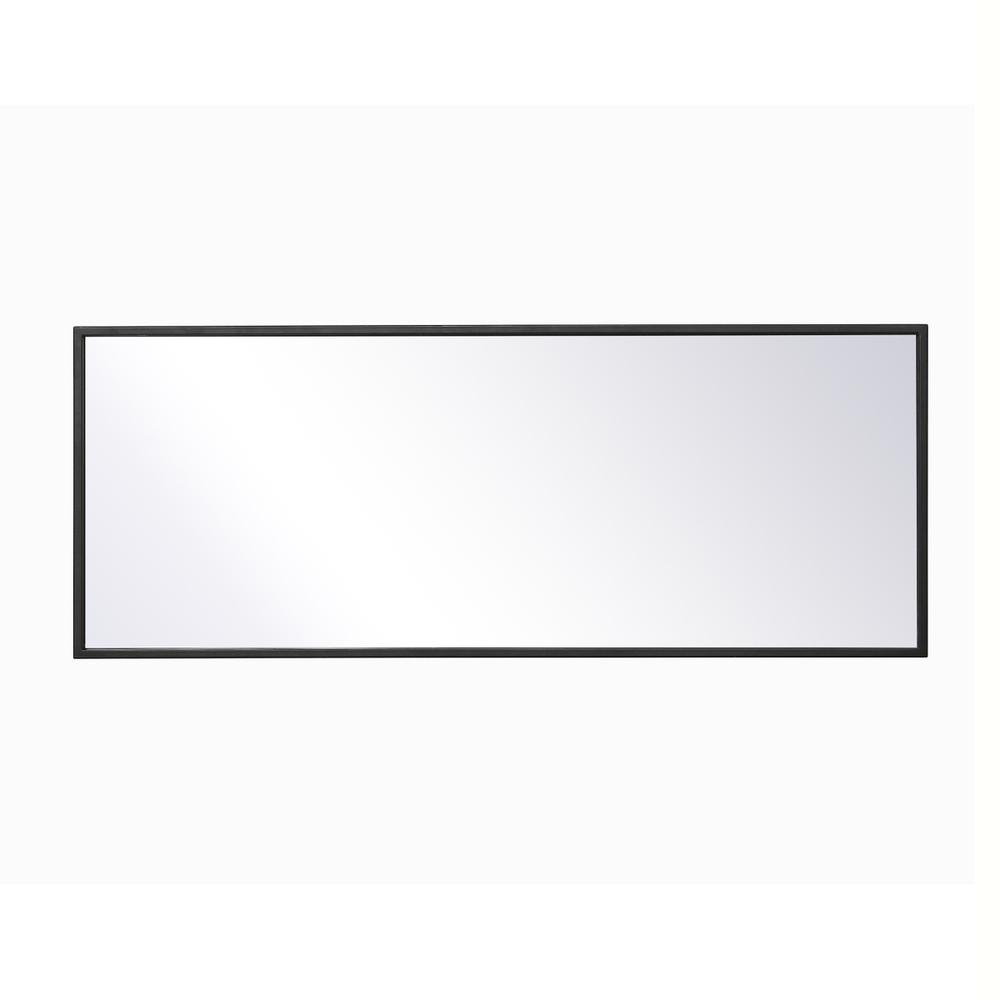 Metal frame rectangle mirror 14 inch in Black. Picture 7