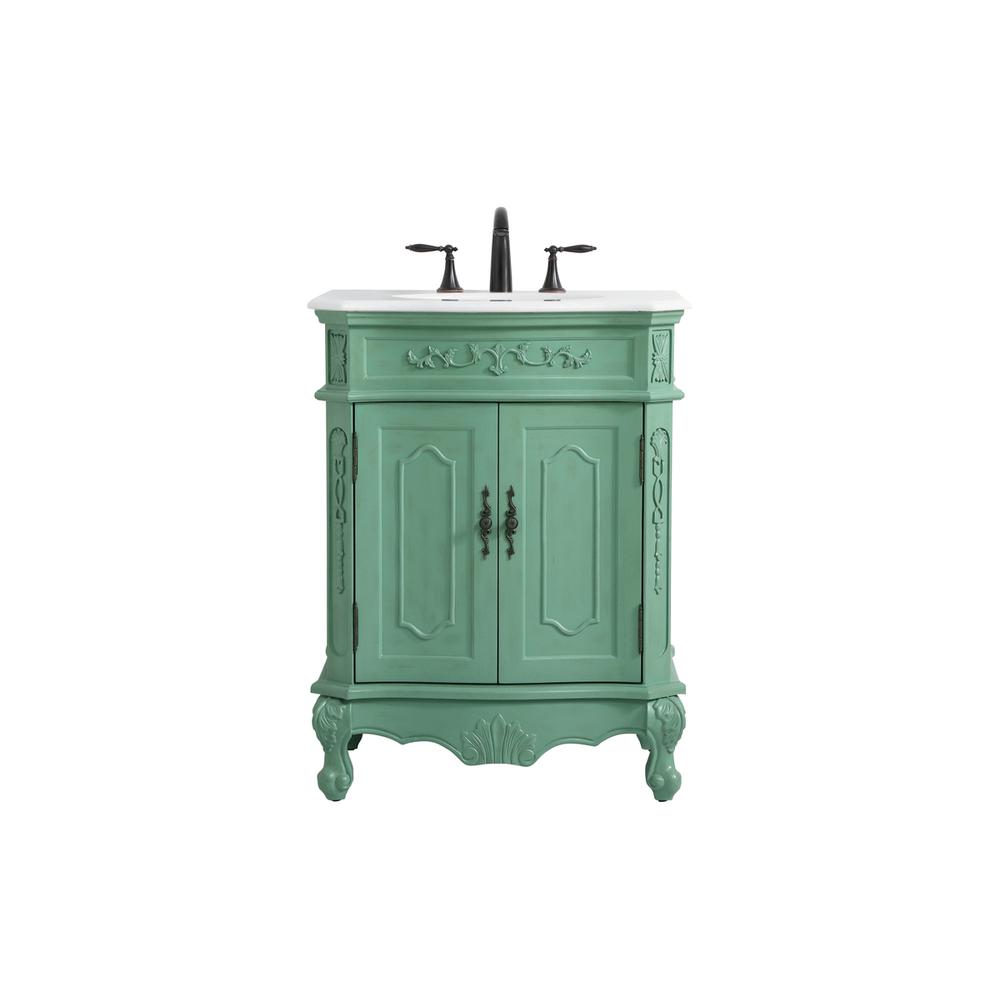 27 inch Single Bathroom vanity in vintage mint. Picture 1