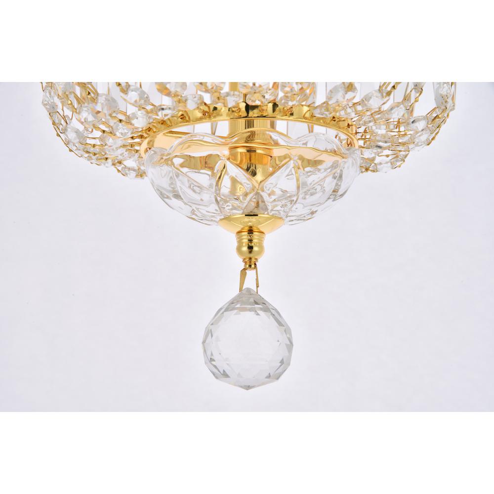 Tranquil 2 light Gold Flush Mount Clear Royal Cut Crystal. Picture 3