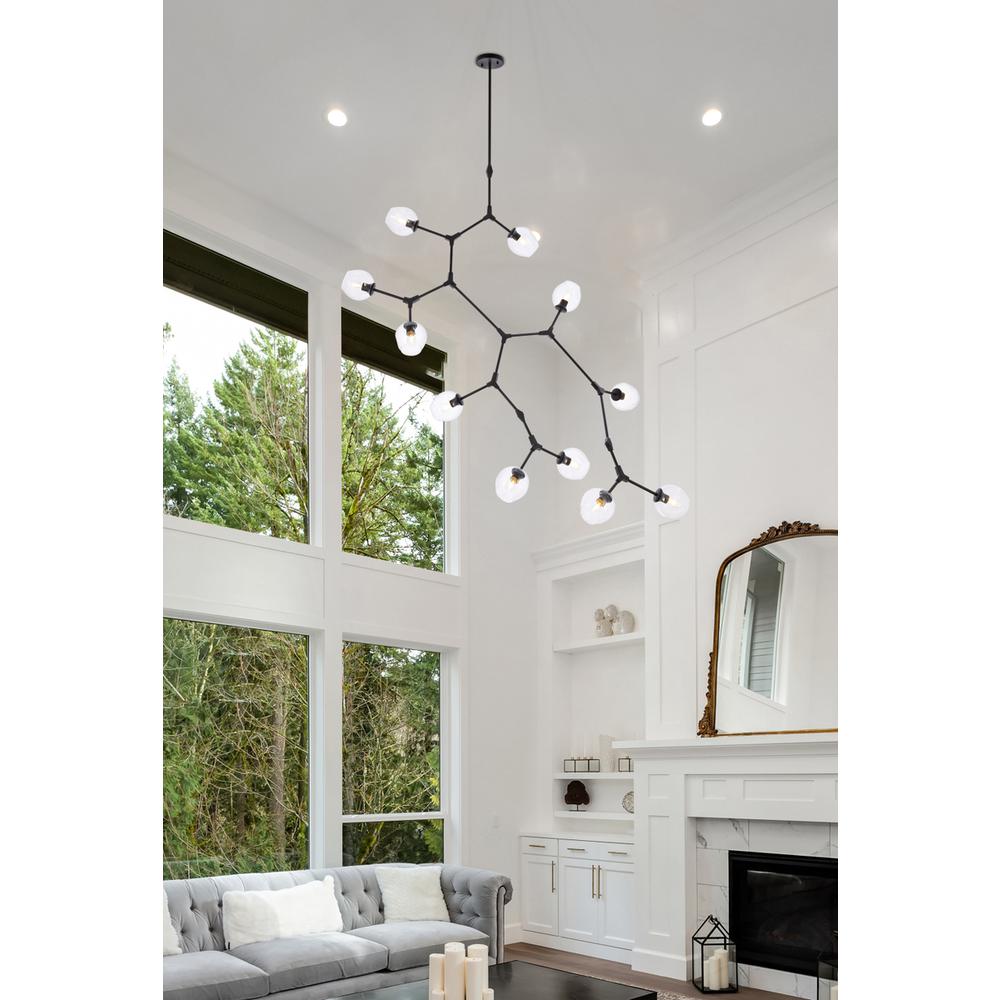 Cavoli 11 lights black chandelier. Picture 7