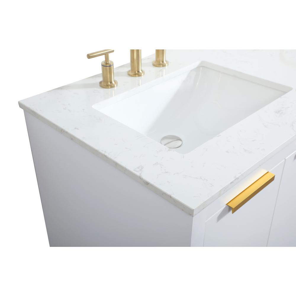 60 inch double bathroom vanity in white. Picture 11