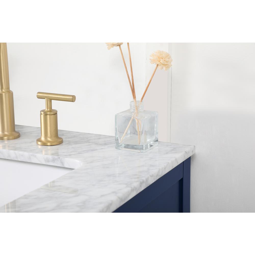 60 inch double bathroom vanity in blue. Picture 5