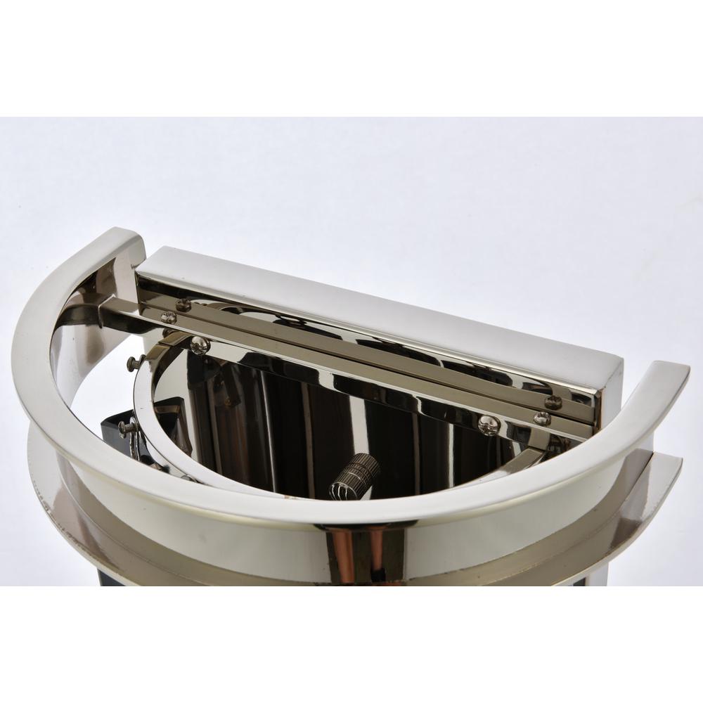 Sydney 2 light polished nickel Wall Sconce Silver Shade (Grey) Royal Cut Crystal. Picture 5