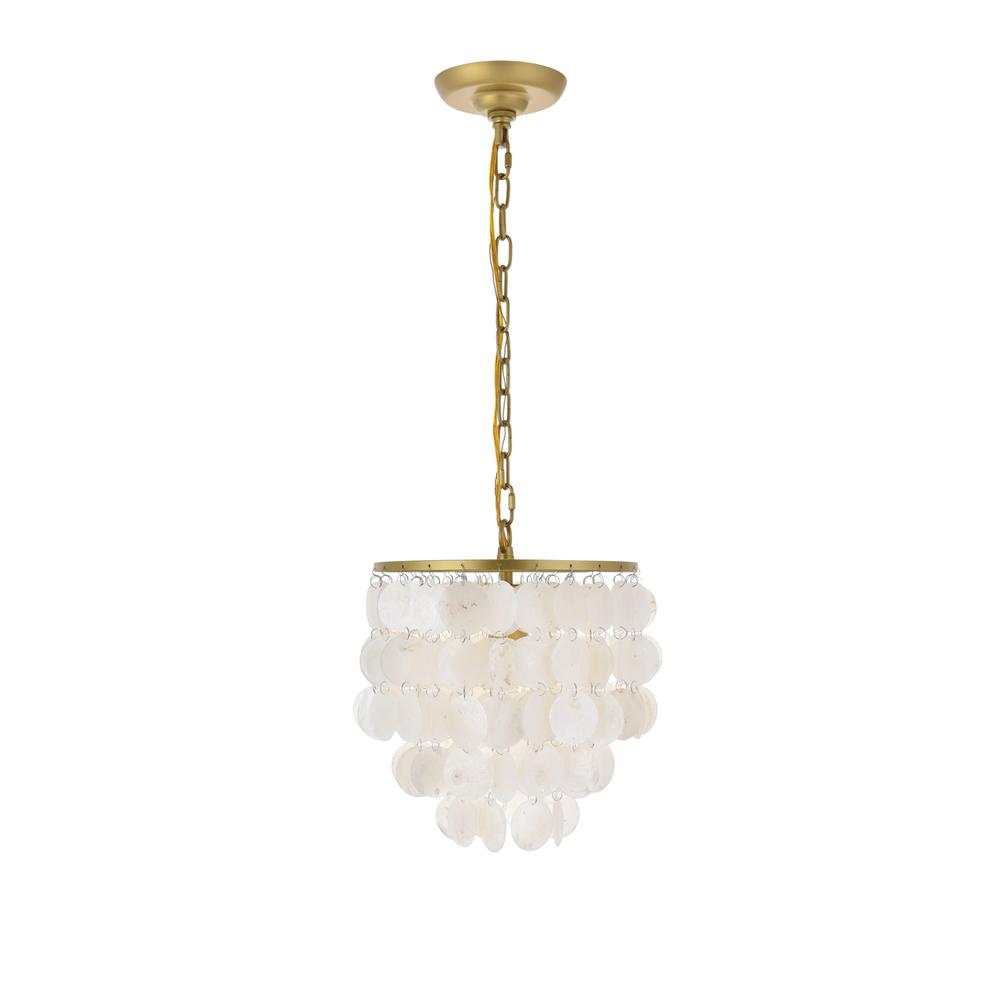 Selene 1 light Brass Pendant. Picture 4