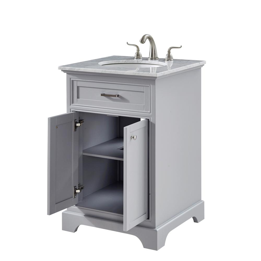 24 In. Single Bathroom Vanity Set In Light Grey. Picture 3