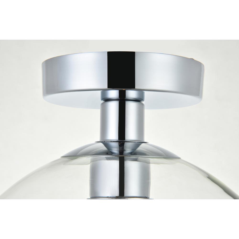 Baxter 1 Light Chrome Flush Mount With Clear Glass. Picture 4