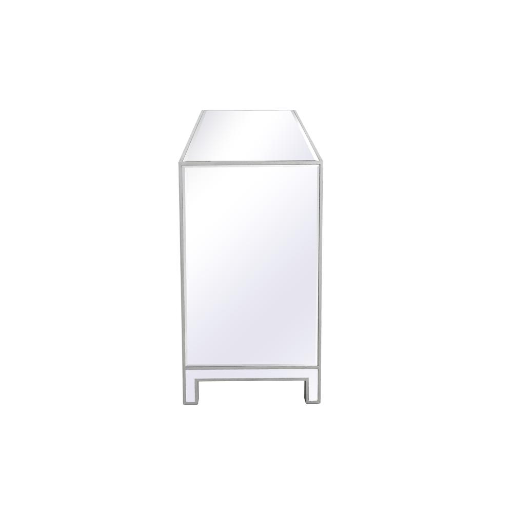 Reflexion 72 in. mirrored six drawer chest in antique silver. Picture 9