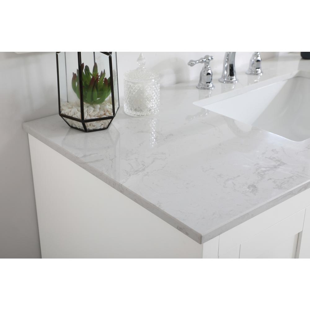 48 inch Single Bathroom Vanity in White. Picture 4