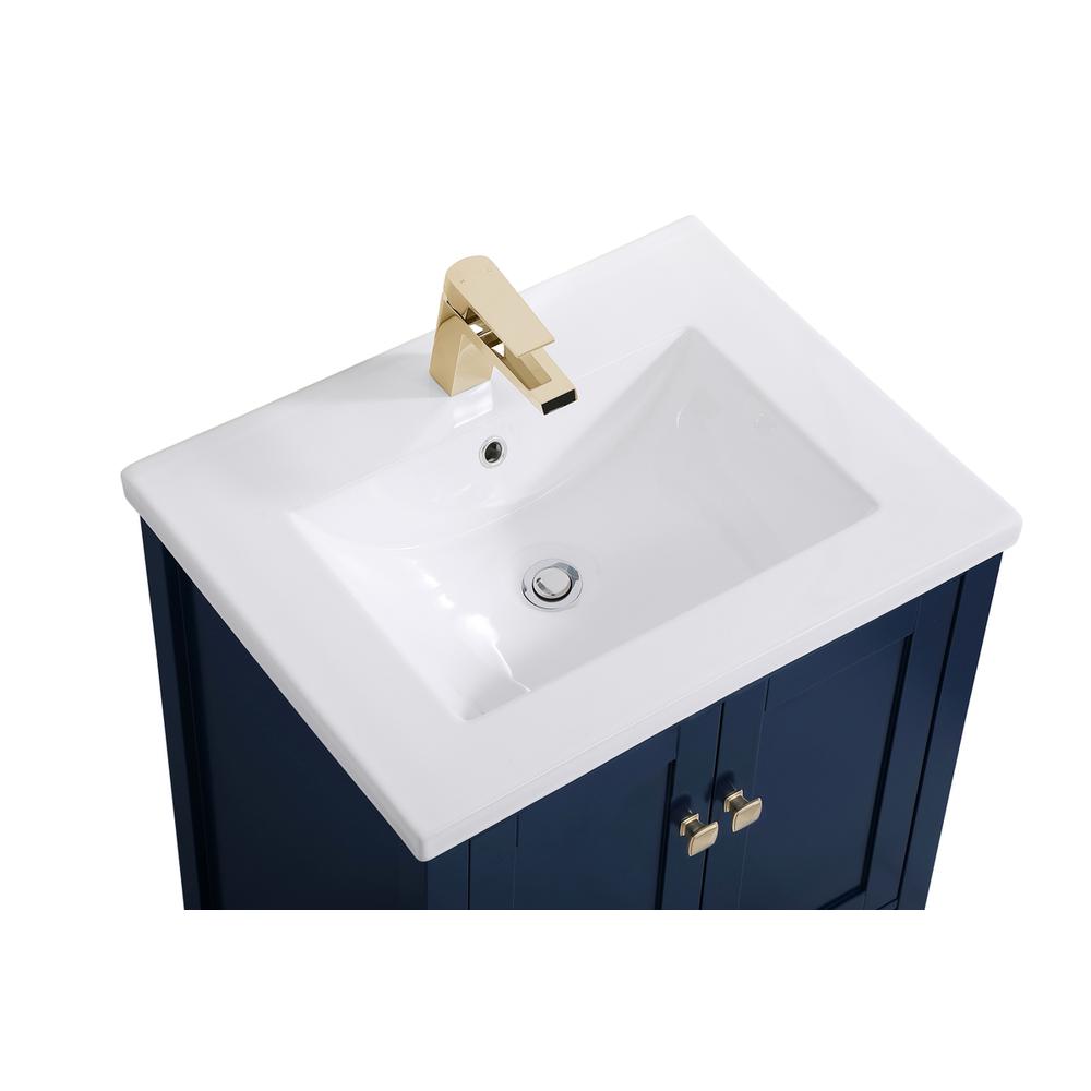 24 inch bathroom vanity in Blue. Picture 9