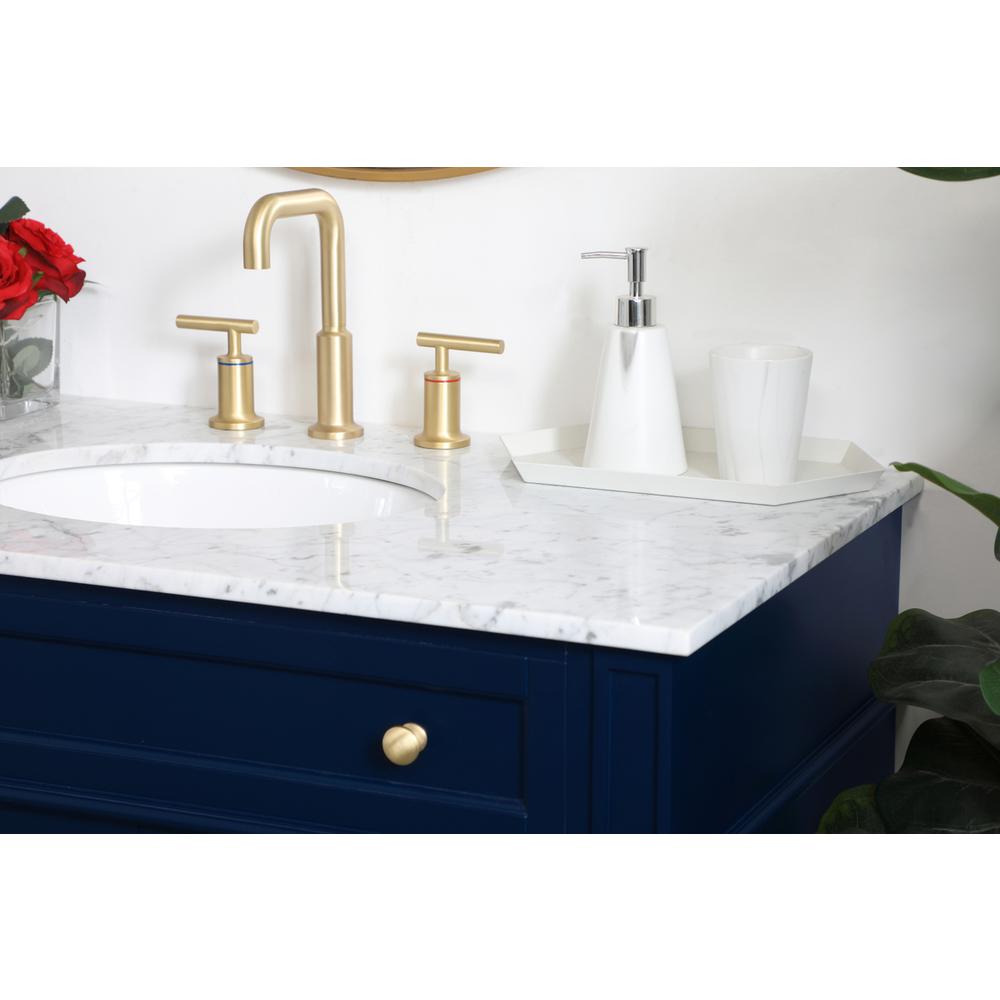 40 inch Single bathroom vanity in blue. Picture 4