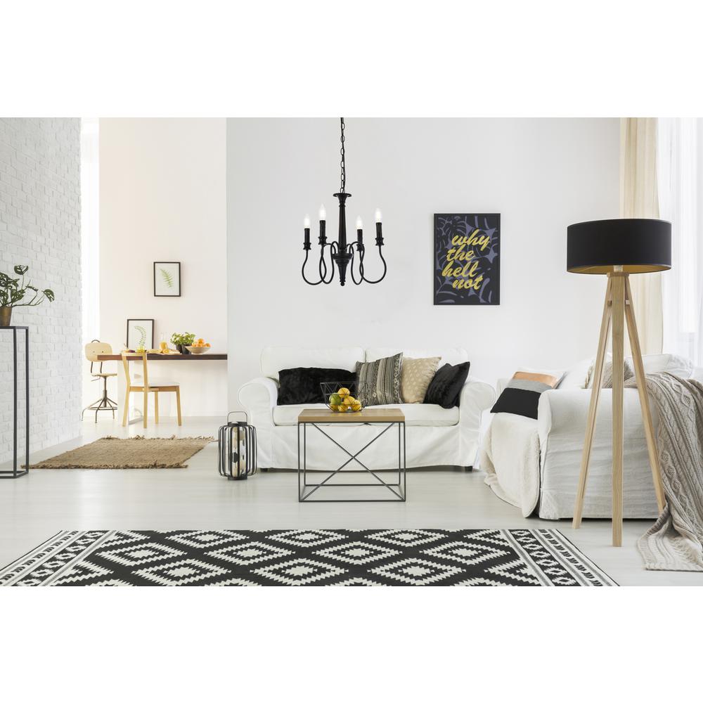 Flynx 4 lights pendant in black. Picture 8