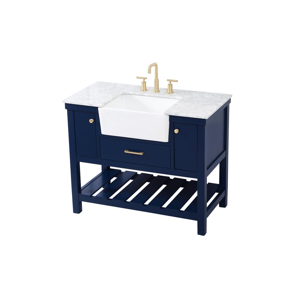 42 inch Single bathroom vanity in blue. Picture 8