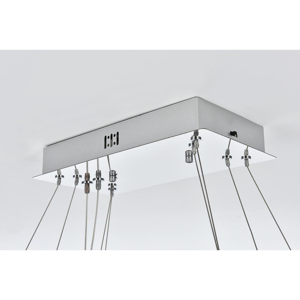 Bowen 51 inch Adjustable LED Chandelier in Chrome. Picture 7
