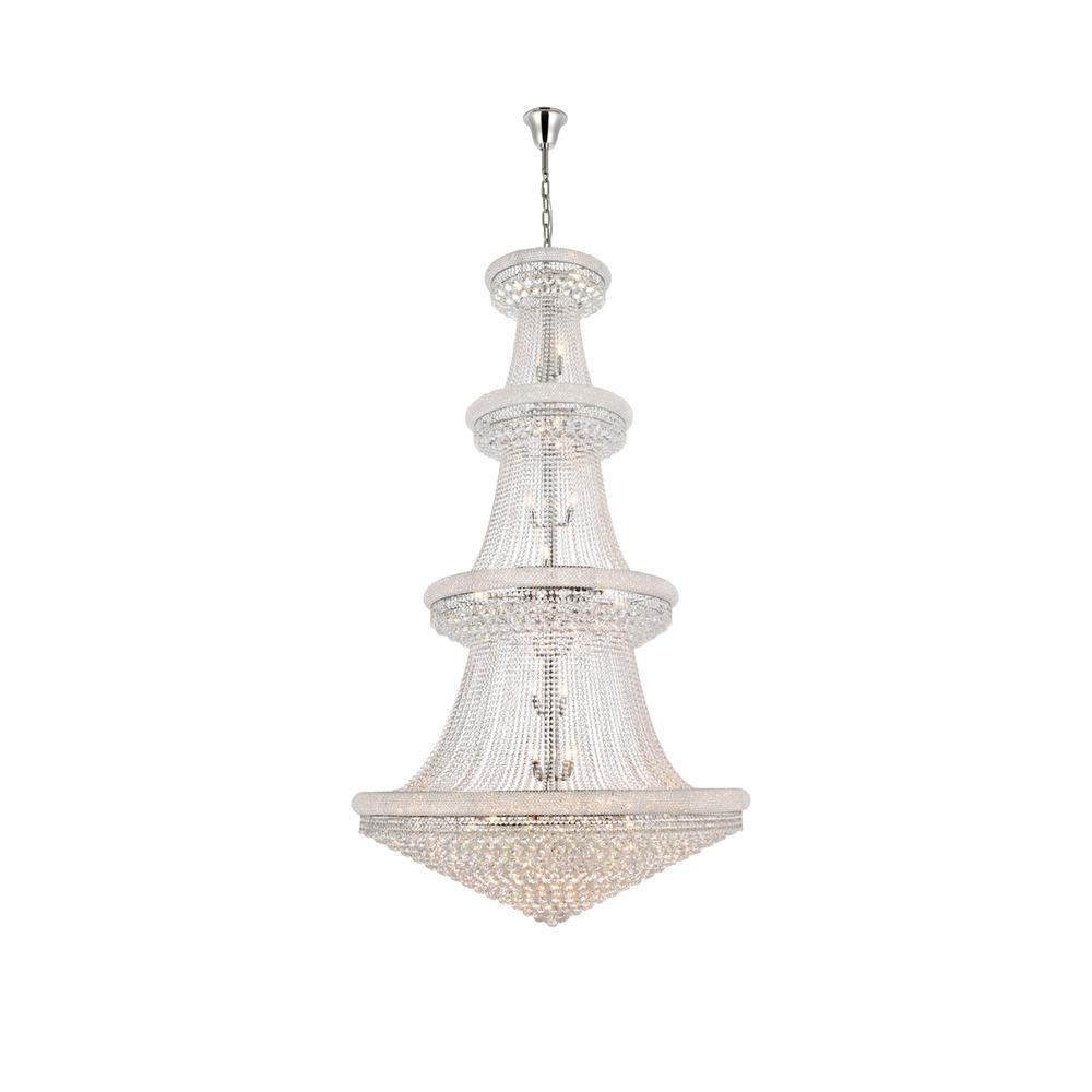Primo 48 light Chrome Chandelier Clear Royal Cut Crystal. Picture 1