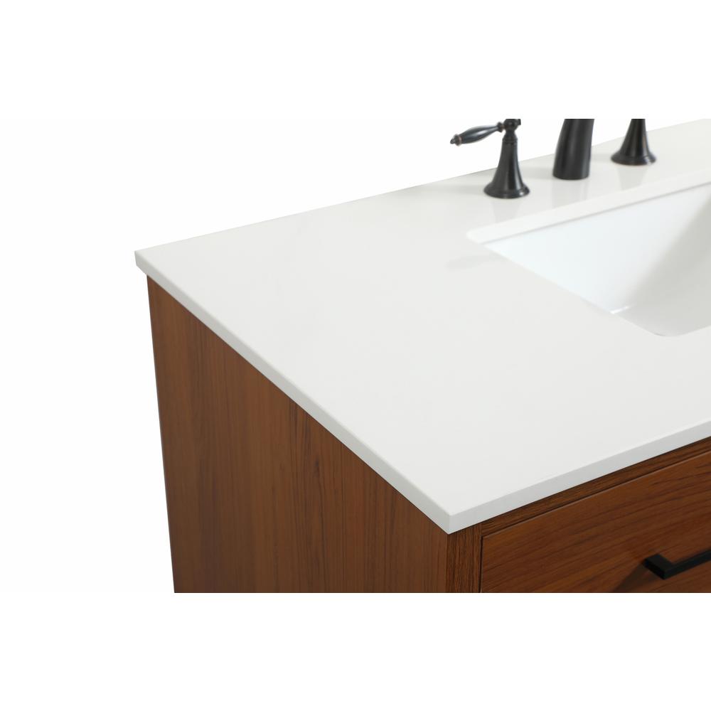 42 inch Single bathroom vanity in teak. Picture 11