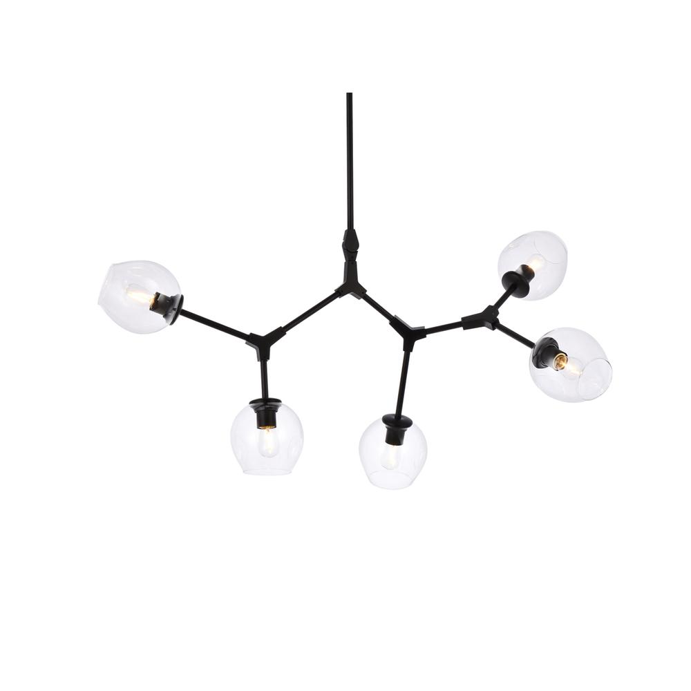 Cavoli 5 lights black chandelier. Picture 2