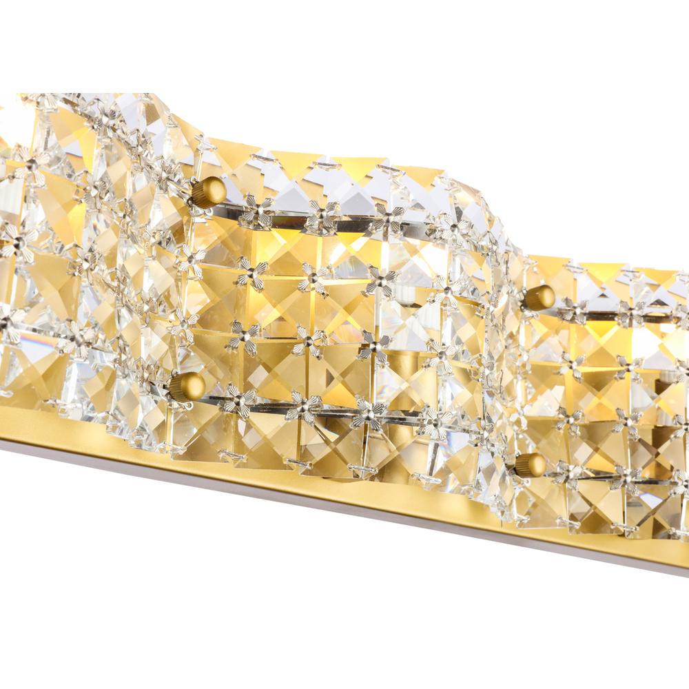 Ollie 4 light Brass and Clear Crystals wall sconce. Picture 9