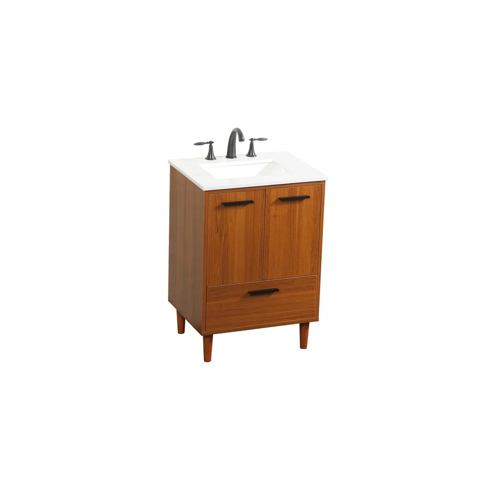 24 inch bathroom vanity in Teak. Picture 8