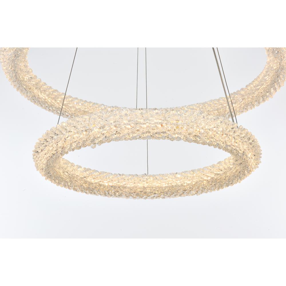 Bowen 28 inch Adjustable LED Chandelier in Chrome. Picture 6