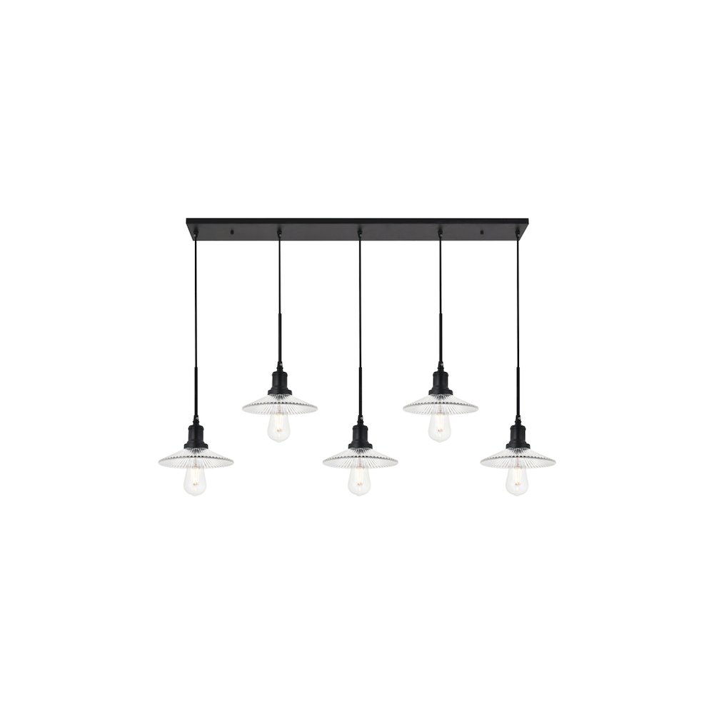 Waltz 5 Light Black Pendant. Picture 6