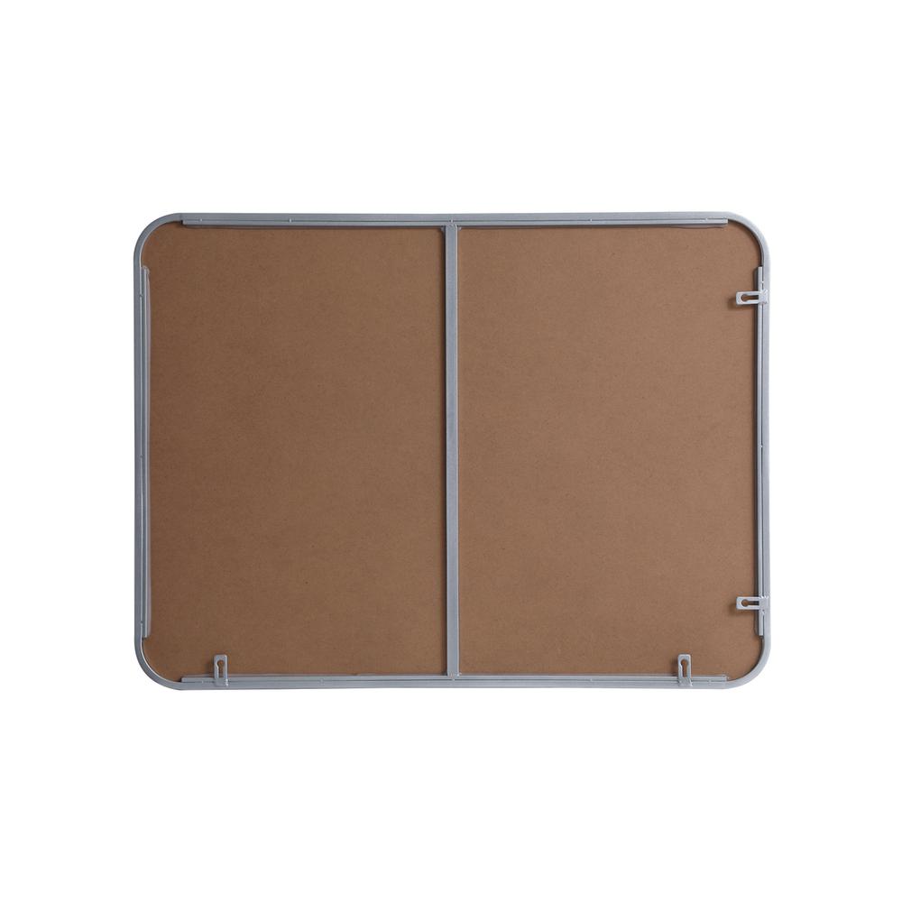 Soft corner metal rectangular mirror 24x32 inch in Silver. Picture 8