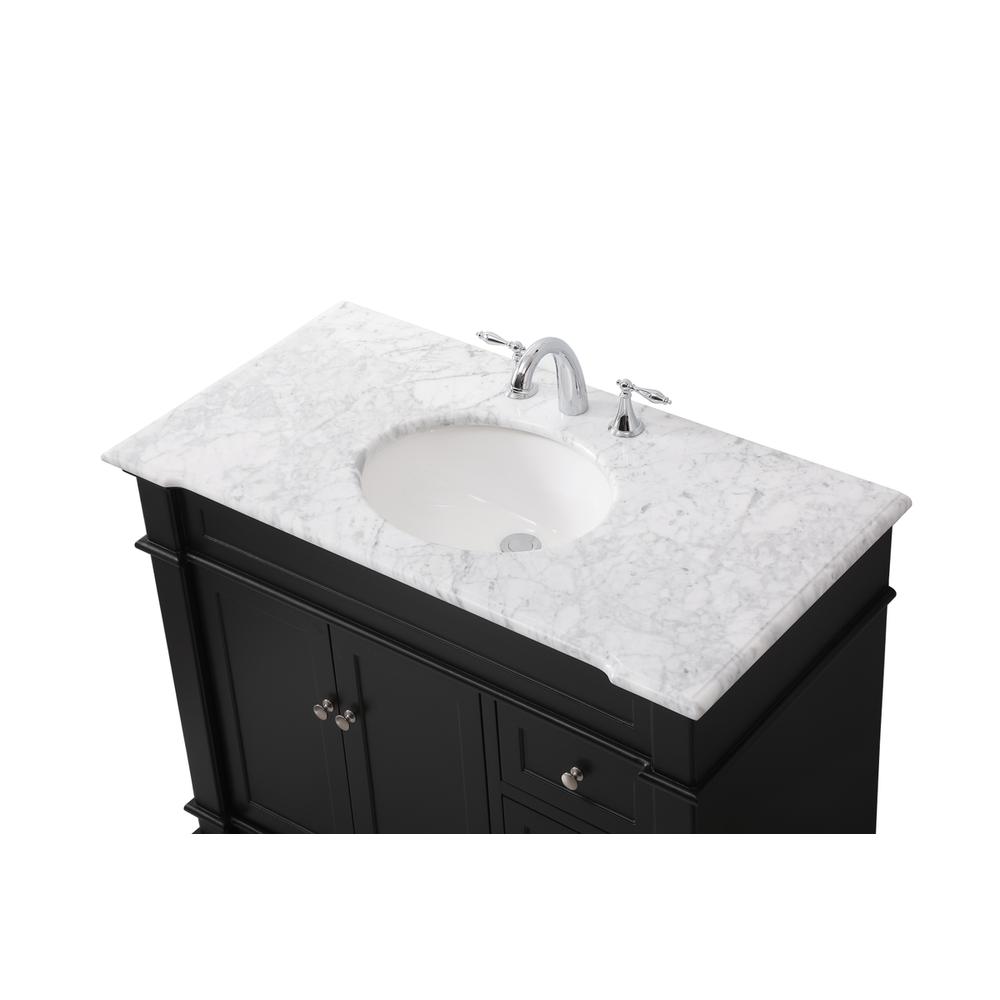 42 inch Single bathroom vanity set in black. Picture 10