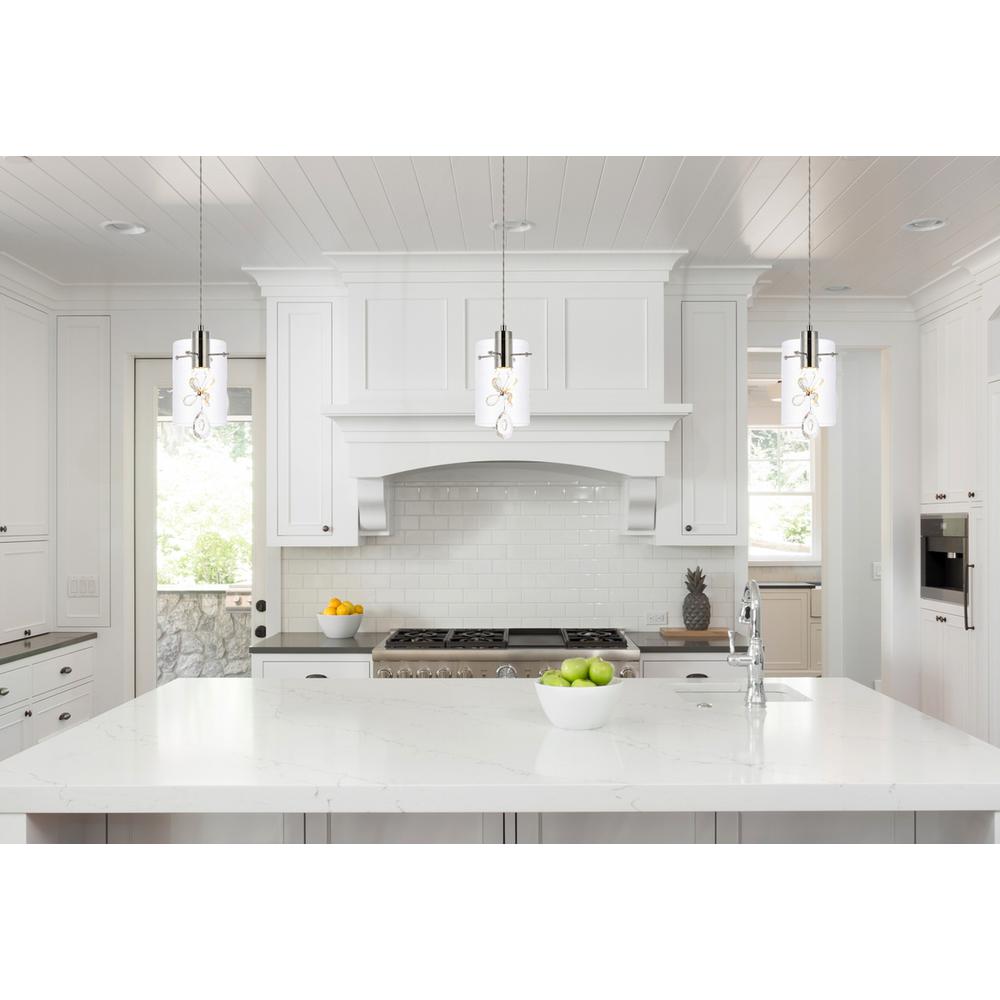 Hana 1 light Chrome Pendant. Picture 6