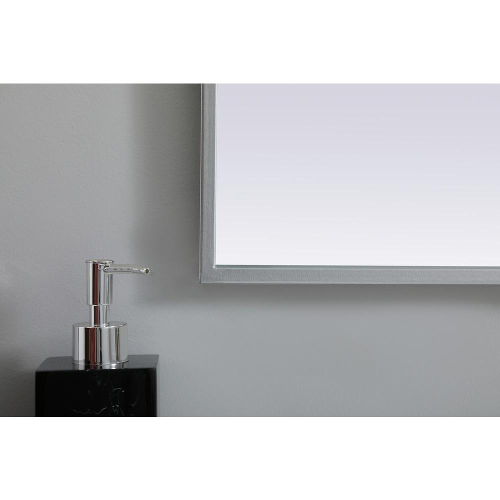 Metal Frame Arch Mirror 33x24 Inch in Silver. Picture 5