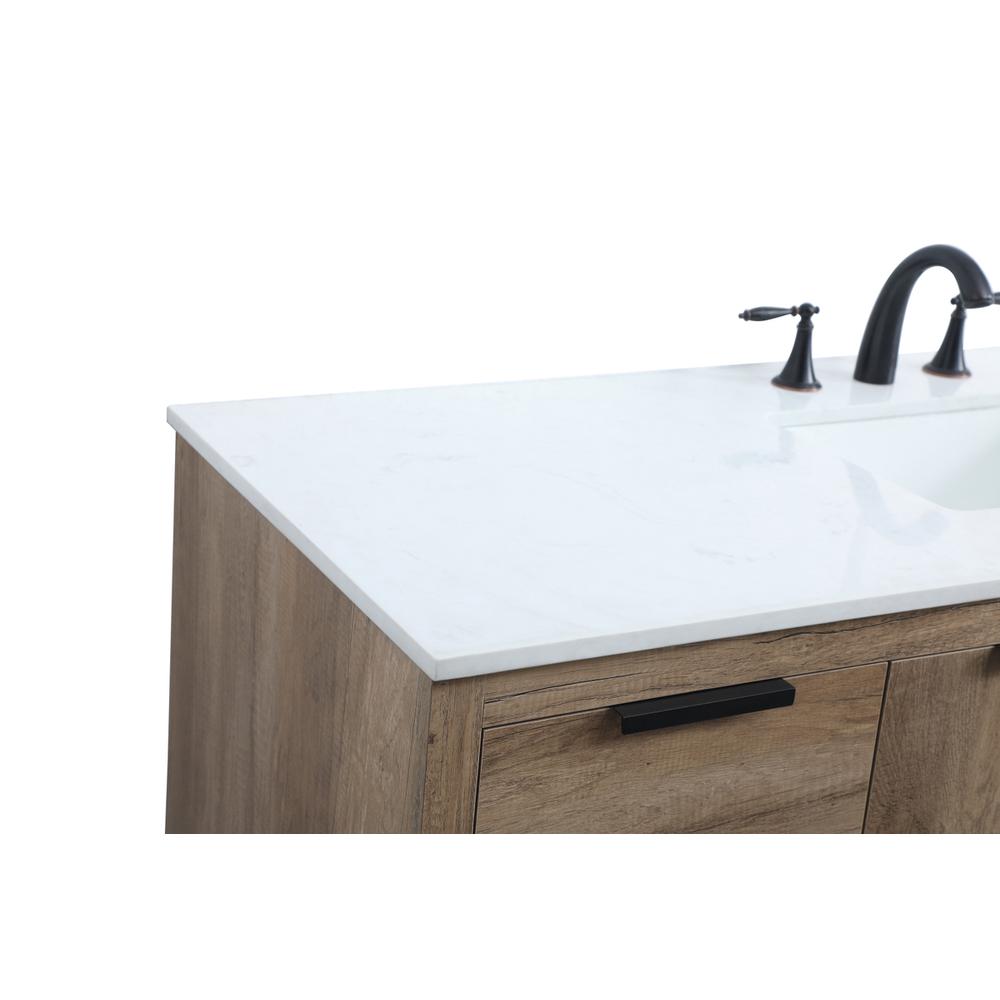 60 Inch SIngle Bathroom Vanity In Natural Oak. Picture 11