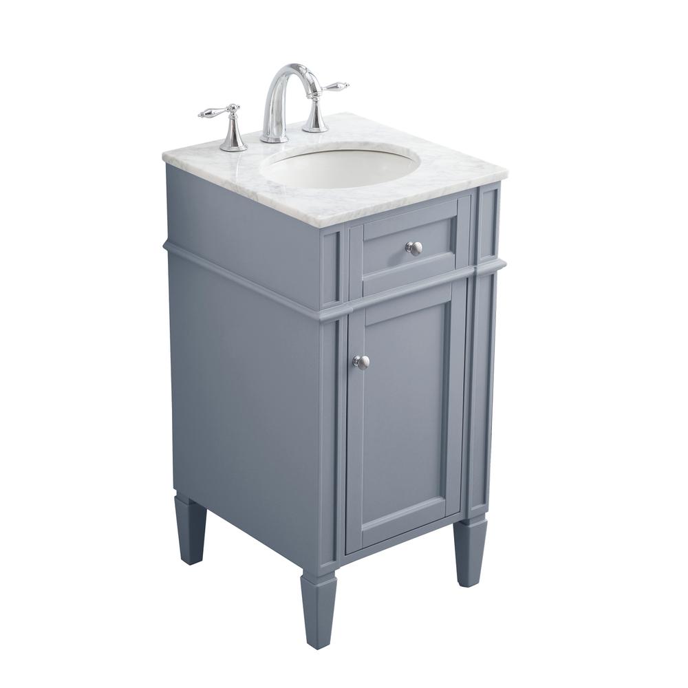 18 in. Single Bathroom Vanity set in grey. Picture 13