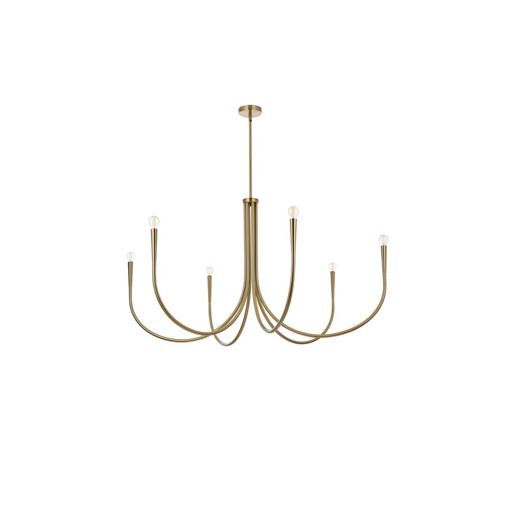 Layne 50 inch chandelier in Gold. Picture 6