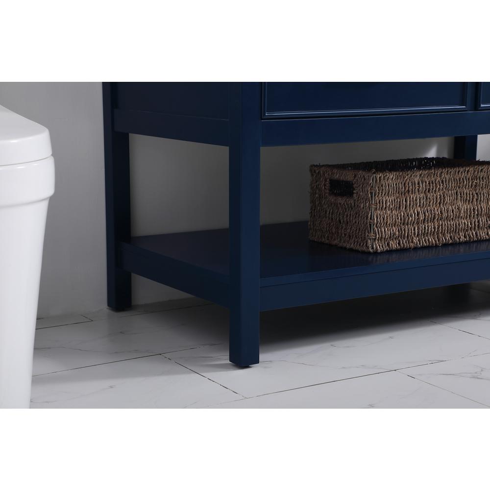42 inch Single bathroom vanity in blue with backsplash. Picture 5