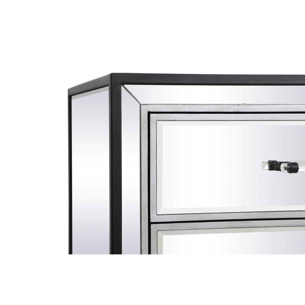 48 inch mirrored 6 drawers chest in black. Picture 7
