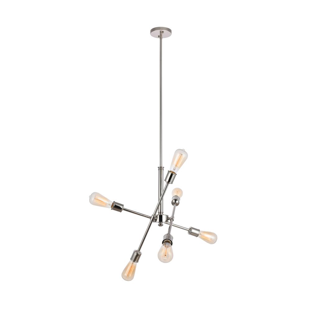 Axel 6 Lights polished Nickel Pendant. Picture 3