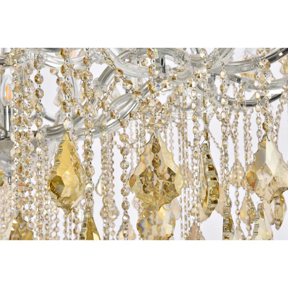 Maria Theresa 49 light Chrome Chandelier Golden Teak (Smoky) Royal Cut Crystal. Picture 4