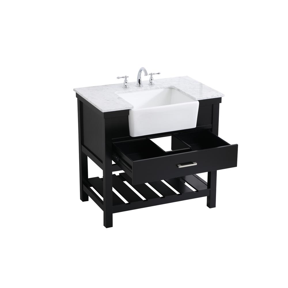 36 inch Single bathroom vanity in black. Picture 9